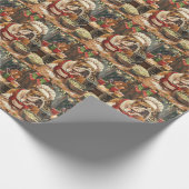 Bulldog Kerstbak: Festieve Kerstmis Cadeaupapier (Hoek)