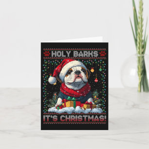 Bulldog Kerstboom Lichten Decoraties Hondenliefde Kaart