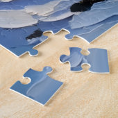 Bulldog Kerstboot Vakantie Legpuzzel (Zijkant)