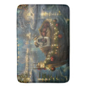 Bulldog Kerstfeest reis Badmat (Voorkant Verticaal)