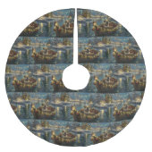 Bulldog Kerstfeest reis Kerstboom Rok (Voorkant)