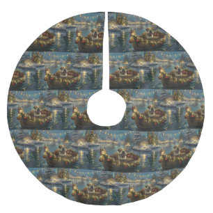 Bulldog Kerstfeest reis Kerstboom Rok