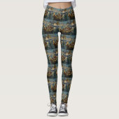 Bulldog Kerstfeest reis Leggings (Voorkant)