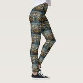 Bulldog Kerstfeest reis Leggings (Rechts)