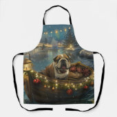 Bulldog Kerstfeest reis Schort (Voorkant)
