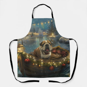 Bulldog Kerstfeest reis Schort