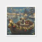 Bulldog Kerstfeest reis Servet (Voorkant)