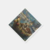 Bulldog Kerstfeest reis Servet (Hoek)