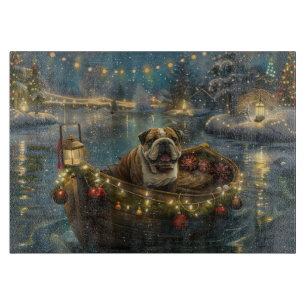 Bulldog Kerstfeest reis Snijplank