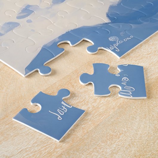 Bulldog Kerstfeest Sneeuwscène Legpuzzel (Zijkant)