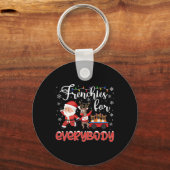 Bulldog kerstfrenchies voor iedereen Kerstmis Sleutelhanger (Voorkant)