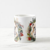 Bulldog Kerstkrans feestelijke pup Koffiemok (Center)