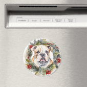 Bulldog Kerstkrans feestelijke pup Magneet (Insitu (Vaatwasser))