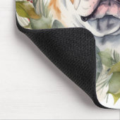 Bulldog Kerstkrans feestelijke pup Muismat (Hoek)