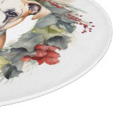 Bulldog Kerstkrans feestelijke pup Snijplank (Hoek)