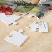 Bulldog Kerstkrans Festieve Pup Legpuzzel (Zijkant)