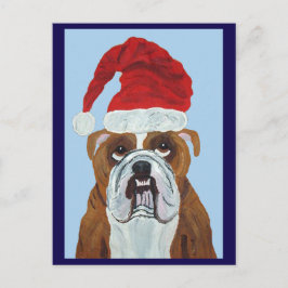 Bulldog Kerstman Briefkaart