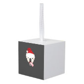 Bulldog Kerstman Essential T-Shirt Decoratie (Achter hoekig)