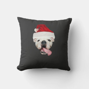 Bulldog Kerstman Essential T-Shirt Kussen