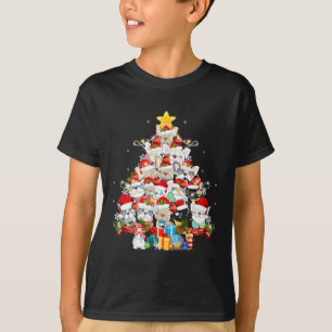 Bulldog Kerstman Kerstboom Lichten Vrolijk Kerstfe T-shirt