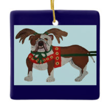 Bulldog Kerstman Rendier