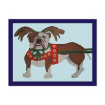 Bulldog Kerstman Rendieren