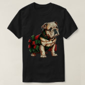 Bulldog Kerstmis 2 T-shirt (Design voorkant)