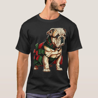 Bulldog Kerstmis 2 T-shirt