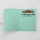 Bulldog Kerstmis Feestdagen Kaart (Binnen)