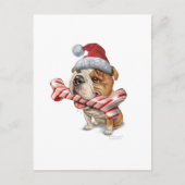 Bulldog kerstmis feestdagenkaart (Voorkant)