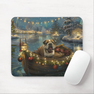 Bulldog Kerstmis Festive Voyage Muismat