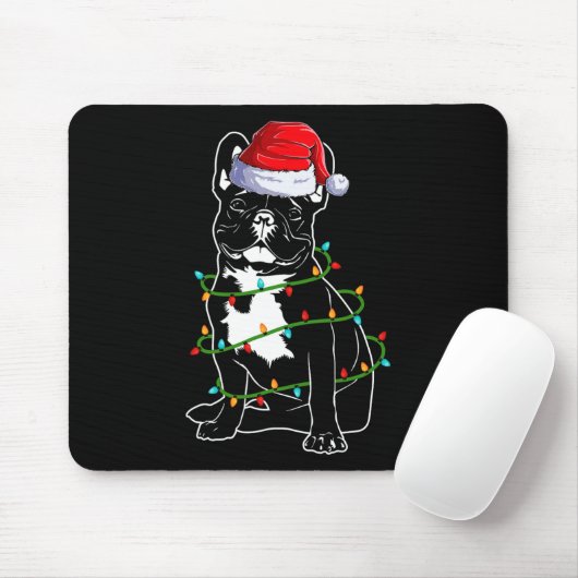 Bulldog Kerstmis Muismat (Met muis)