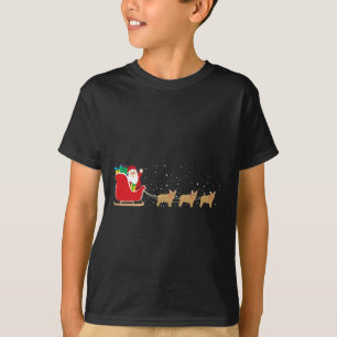 Bulldog Kerstmis Sleigh - Fun Bulldog Xmas T-shirt