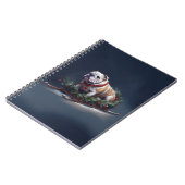 Bulldog Kerstmis sneeuw winter Notitieboek (Linkerzijde)