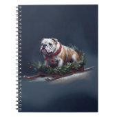Bulldog Kerstmis sneeuw winter Notitieboek (Voorkant)