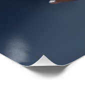 Bulldog Kerstmis sneeuw winter Perfect Poster (Hoek)