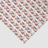 Bulldog-kerstpapier Tissuepapier (Detail)