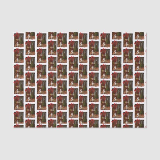 Bulldog-kerstpapier Tissuepapier (Voorkant)