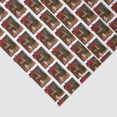 Bulldog-kerstpapier Tissuepapier (Detail)