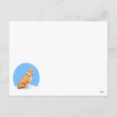 Bulldog Kerstrendier Rood en wit Feestdagenkaart (Achterkant)