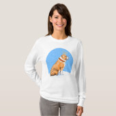 Bulldog Kerstrendier Rood en wit T-shirt (Voorkant volledig)