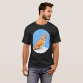 Bulldog Kerstrendier Rood en wit T-shirt (Voorkant volledig)