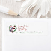 Bulldog kerstwishes Return Address Label #2 (Insitu)