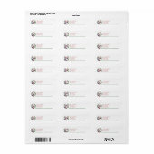 Bulldog kerstwishes Return Address Label #2 (Full Sheet)
