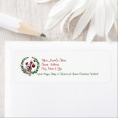 Bulldog kerstwishes Return Address Label #3 (Insitu)