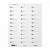 Bulldog kerstwishes Return Address Label #3 (Full Sheet)