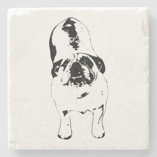 Bulldog—Kijk omhoog, Stout Z&W Stenen Onderzetter