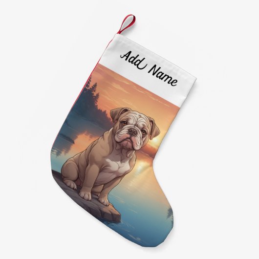 Bulldog Kleine Kerstsok (Voorkant (Hangend))