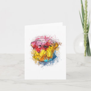 Bulldog Kleren Voor Engelse Bulldog Moederen Vader Kaart