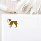 Bulldog Kleur Silhouet Etiket (Insitu)